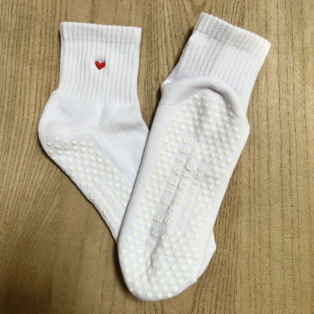 Tiny Heart Grip Socks